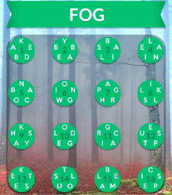 wordscapes fog answers