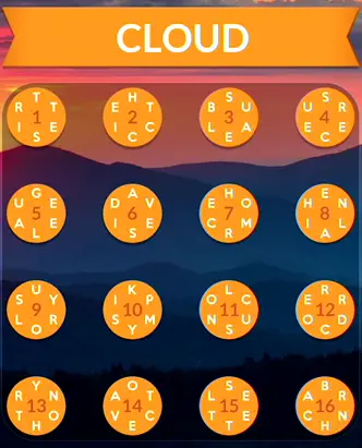 Wordscapes Cloud answers