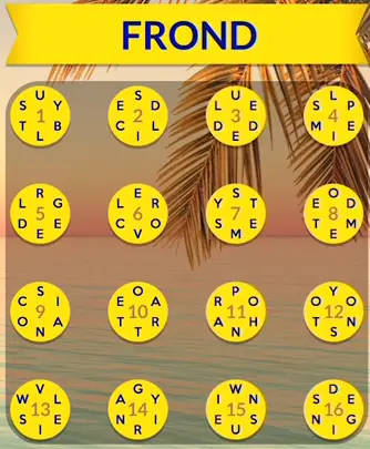 Wordscapes Frond answers