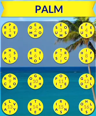 Wordscapes Palm answers