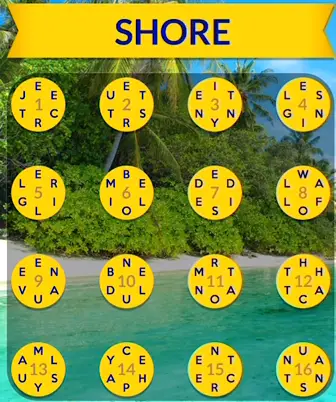 Wordscapes Shore answers