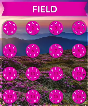 Wordscapes Field Answers