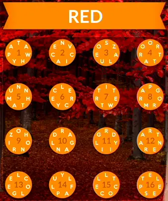 Wordscapes Red Answers