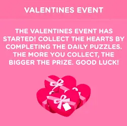 wordbrain 2 valentines event answers